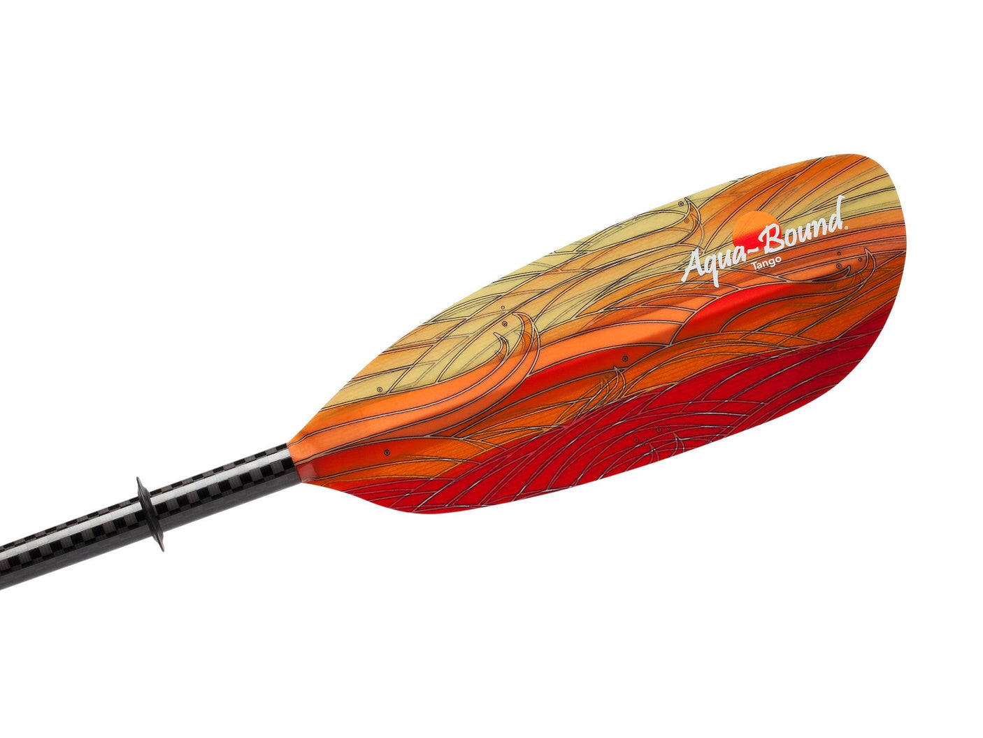 Aqua-Bound Tango Fiberglass Straight Shaft Posi-Lok Kayak Paddle Power Face in Fuego