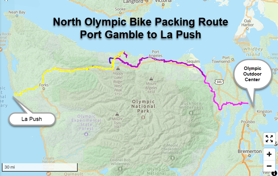 Bike Packing Rental Olympic National Park San Juan Islands E-Bike Bike - Port Gamble