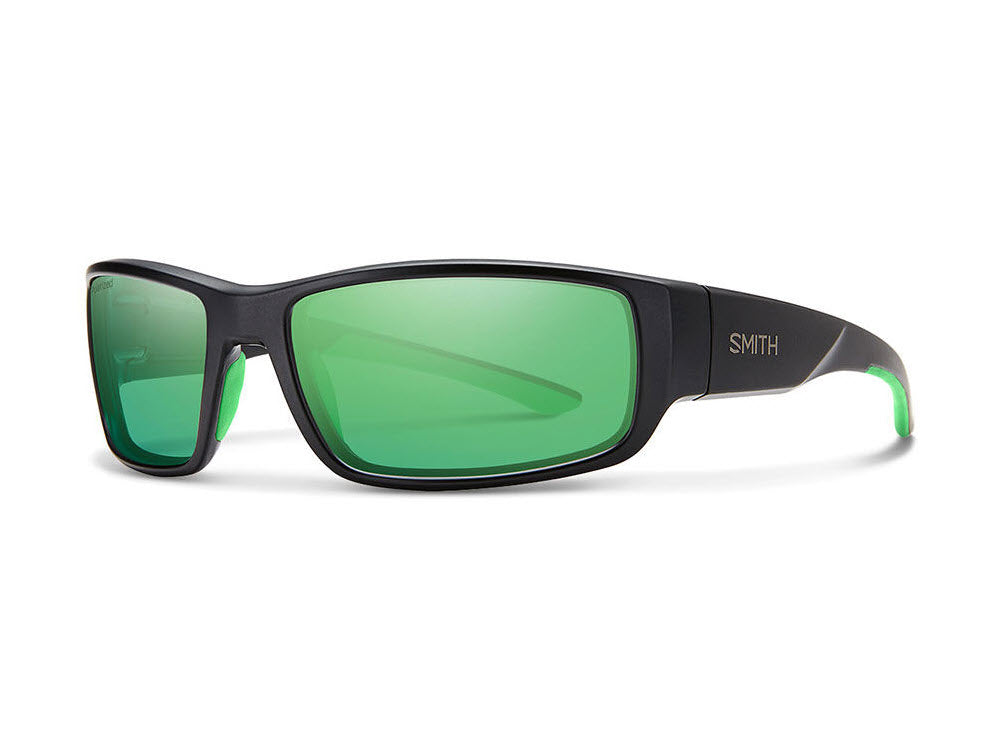 Smith Survey - Matte Black Frame with Polarized Green Mirror Lens