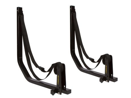 Suspenz Deluxe Rack Canoe & Kayak Cradles in Marine Grade Black Finish