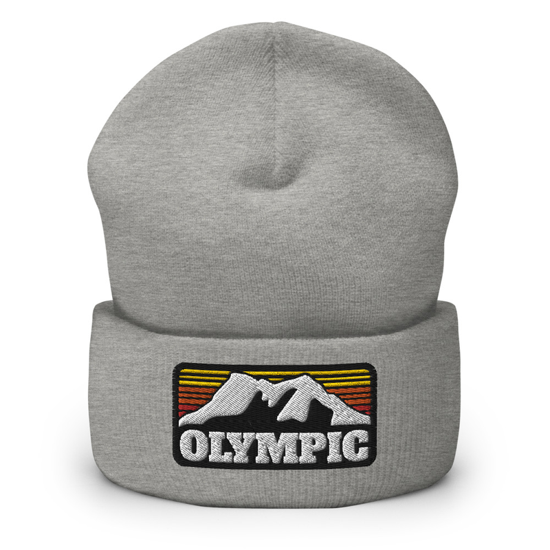 Gorro con puños y logotipo de montaña del Olympic Outdoor Center