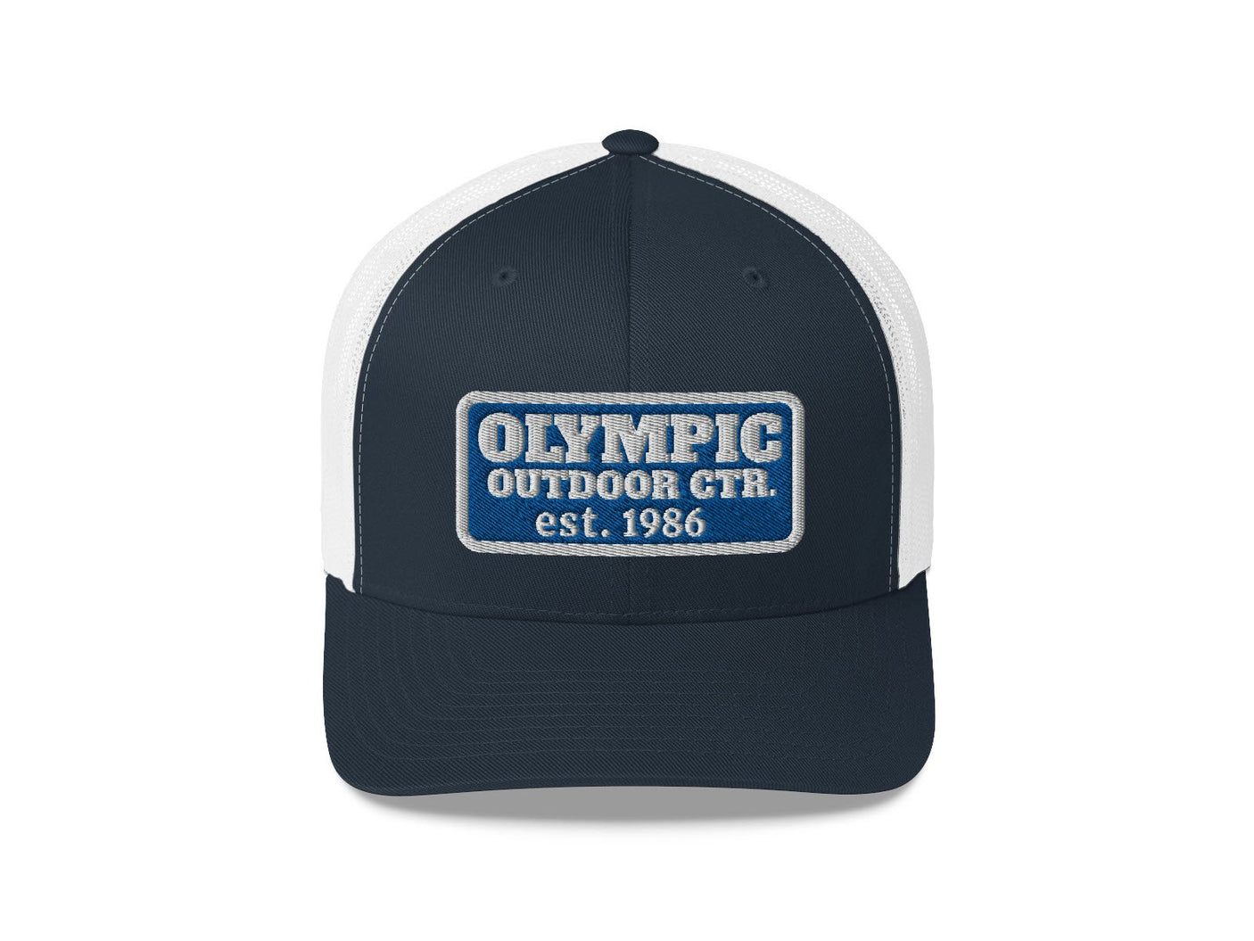 Olympic Outdoor Center Retro Trucker Cap in Navy